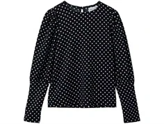 Name It top sort med hvide prikker